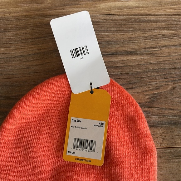 Carhartt Knit Flourescent Orange Hunting Toboggan New - Picture 3 of 4